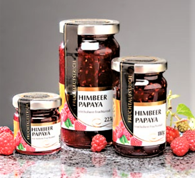 Himbeer-Papaya Fruchtaufstrich